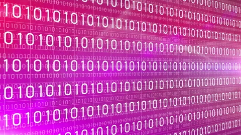 Digital technology text numbers backgorund right perspective 4K purple Stock Footage 66418120