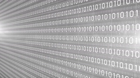 Digital technology text numbers backgorund left perspective 4K colorless Stock Footage 66424794