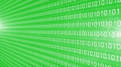 Digital technology text numbers backgorund left perspective 4K green Stock-Footage 66429451