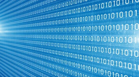Digital technology text numbers backgorund left perspective 4K blue Stock Footage 66430582