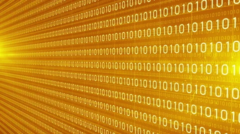 Digital technology text numbers backgorund left perspective 4K orange Video stock 66433701