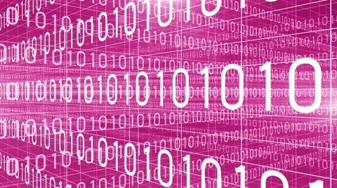 Digital technology text numbers backgorund traverse 4K purple Stock Footage 66474676