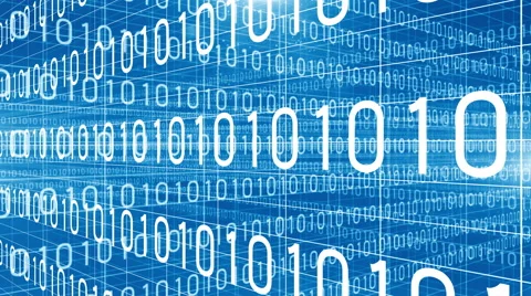 Digital technology text numbers backgorund traverse 4K blue Stock Footage 66494437