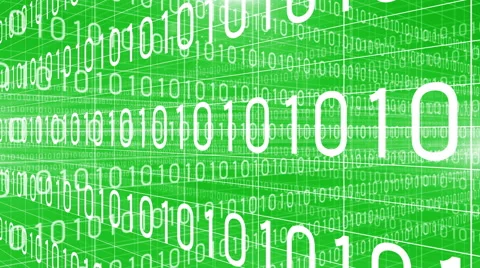 Digital technology text numbers backgorund traverse 4K Green Stock Footage 66494857