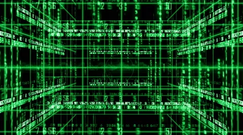 Digital technology text numbers backgorund LOOP 4K green Stock Footage 68565367