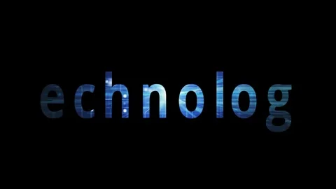 Digital technology text overlay with blue futuristic grid with letters filled 库存影片 344712557