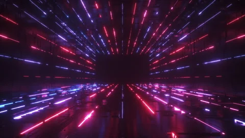 Digital Technology Tunnel Futuristic Background Stock Footage 231696199