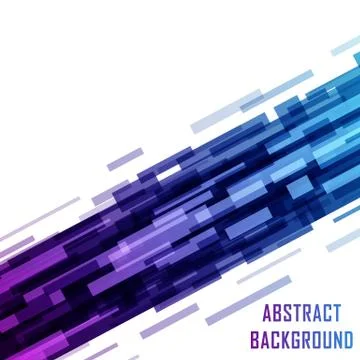 Digital technology ultraviolet geometric, rectangles abstract background Illustrazione stock