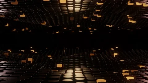 Digital technology wave. Dark cyberspace with black motion dots. Stock-Footage 171927163