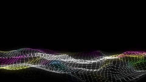 Digital technology wave. Futuristic digital background. Big data analytics. Video stock 262237636