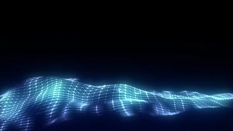 Digital technology wave. Futuristic digital background. Big data analytics. Stock-Footage 262237747