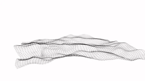 Digital technology wave. Light cyberspace with white motion dots and lines. Stock-Footage 314108356