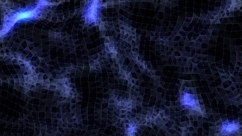 Digital technology wave with top view. Dark cyberspace with blue dots and lines. Stock-Footage 314108354