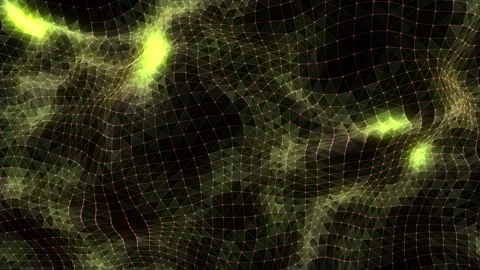 Digital technology wave with top view. Dark cyberspace with dots and lines. Stock-Footage 314108361