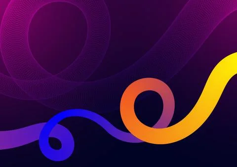 Digital technology Wavy background. Wave shape gradient concept. Design for.. Stock Illustration