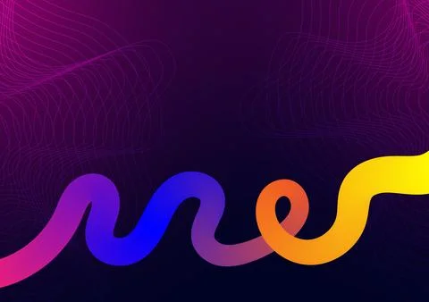 Digital technology Wavy background. Wave shape curve gradient concept. Desi.. Stock Illustration