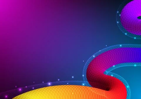 Digital technology Wavy background. Wave shape curve gradient concept. Desi.. Stock Illustration