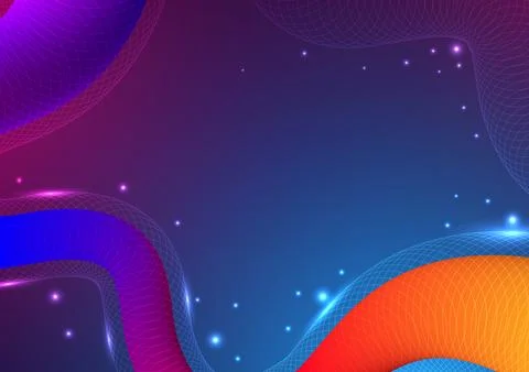 Digital technology Wavy background. Wave shape gradient concept. Design for.. イラスト素材
