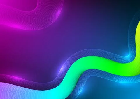 Digital technology wavy background.  Wave technology wavy gradient  concept.. イラスト素材