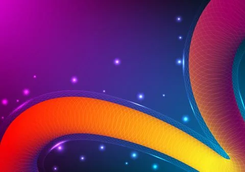Digital technology Wavy gradient background. Abstract gradient wireframe co.. Illustrazione stock