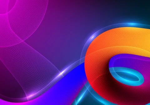 Digital technology wavy gradient background concept. Design for abstract fu.. Stock Illustration