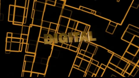 Digital Technology Word with background Stock Footage 294588578