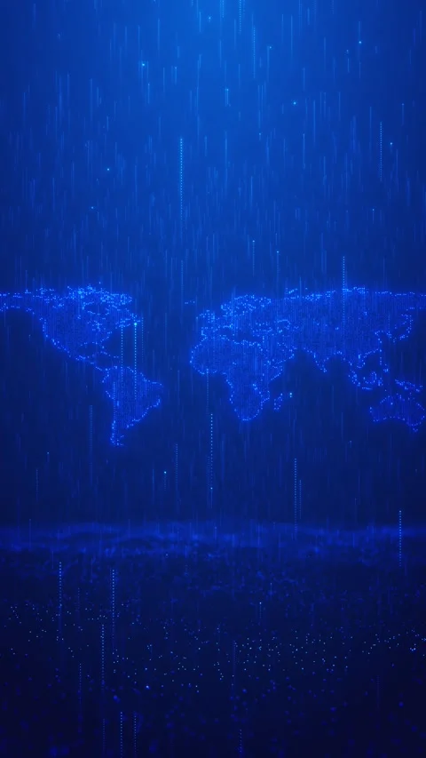 Digital Technology World Map Animation. ... | Stock Video | Pond5