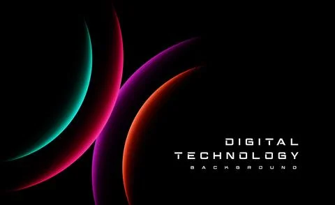 Digital technology worldwide global network internet connection colorful Stock Illustration