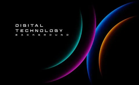 Digital technology worldwide global network internet connection colorful Stock Illustration
