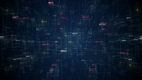 Digital tecnology backgound with Hud elements Stock Footage 174007137