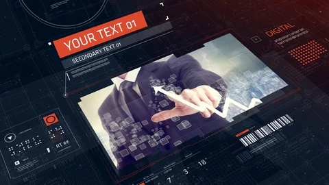 Digital Tehnology Presentation After Effects stock