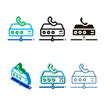 Digital telecommunications icon vector outline edition Stock Illustration