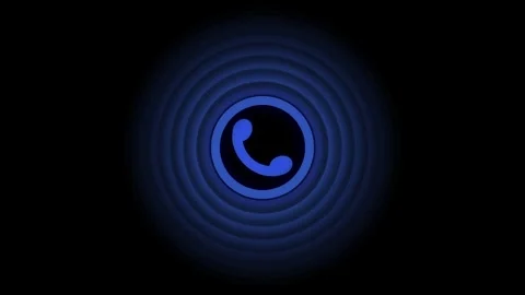 Digital telephone icon visualizes incoming customer support communications... Stock Footage 337817643
