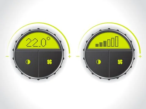 Digital temperature and fan control Stock Illustration