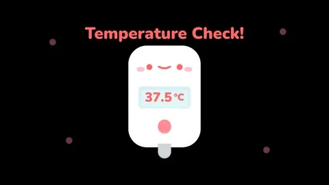 Digital temperature check display screen. 스톡 동영상 336182097