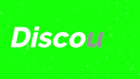 Digital text animation with floating particles on a bright green chroma key Video stock 343908119