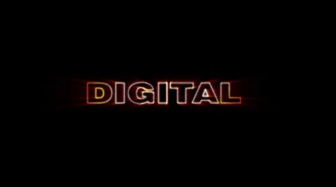 DIGITAL , text animation Stock Footage 26205033