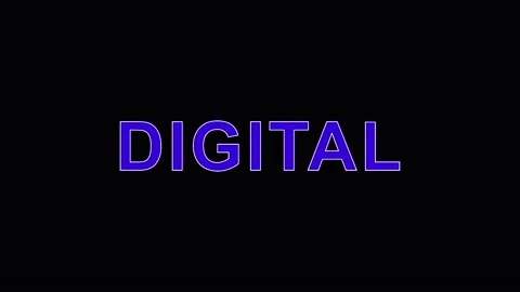 Digital text appearing with glitch effects in dark studio setting with cine.. Stock Footage 344032214