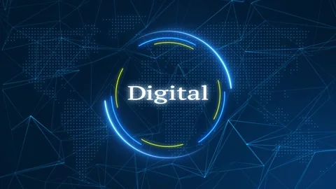 Digital Text Effect Technology Background Stock-Footage 262598752