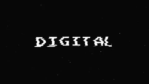 Digital text with glitch screen effects on a black background. Stock Footage 150772482