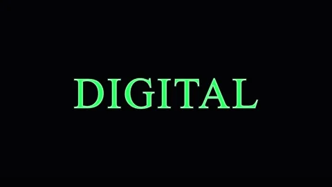 Digital text glowing on black background with cinematic camera movement and.. Stock Footage 344032233