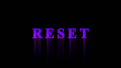 Digital Text Reset in Glitch Effect with Dark Background for Technology Con.. Video stock 344283035