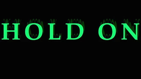 Digital text scrolling 'ONHOLD' in green neon against a black background wi.. 스톡 동영상 343407806