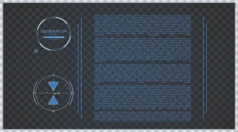 Digital text user interface with alpha channel Stock Footage 65783575