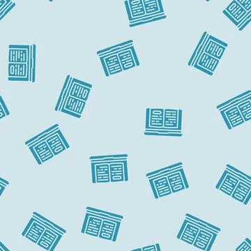 Digital textbook education platform glyph seamless pattern イラスト素材