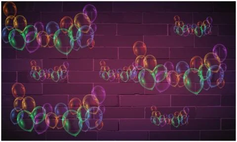 Digital textile design abstract balloons art Stock Illustration