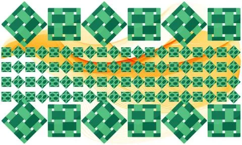 Digital textile design of abstract leaves art Illustrazione stock