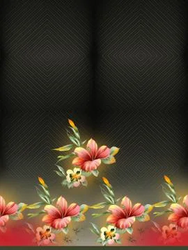 DIGITAL TEXTILE DESIGN AND DESIGN PATTERN Stock Illustration