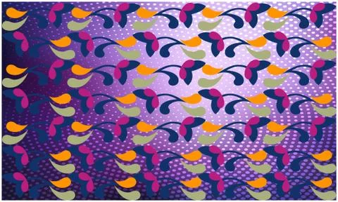 Digital textile design of art on abstract background Stock Illustration