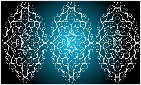 Digital textile design of art on abstract background Stock Illustration